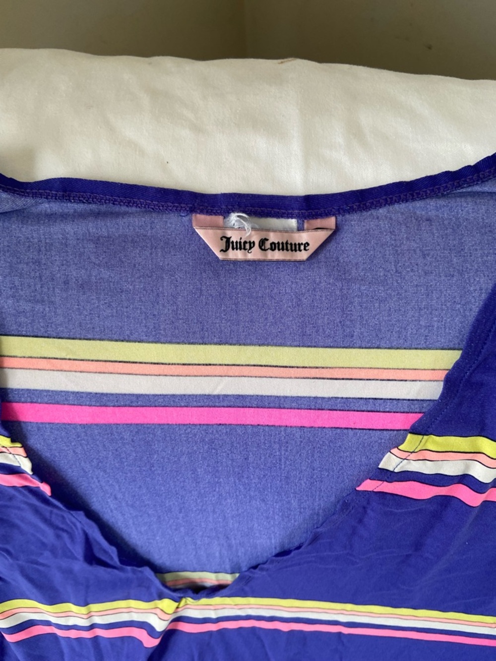 Juicy Couture Purple Striped Sleeveless Top